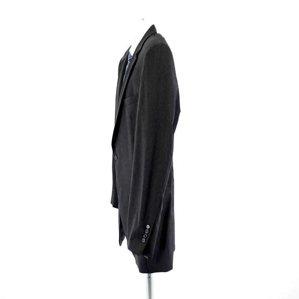 Jos A Bank Signature 42L / Slim 44L Gray Wool Suit Jacket 2 Button Padded Should